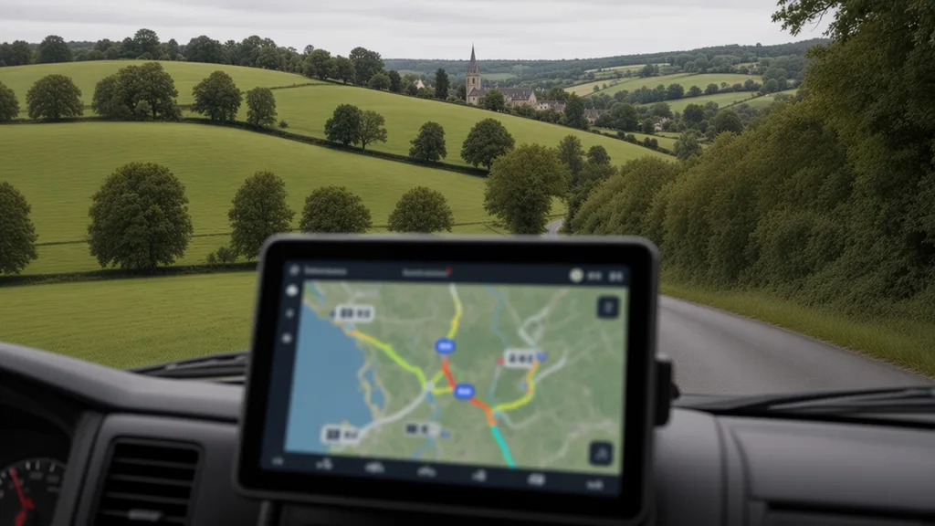 Couverture Orne pour parkings souterrains vue depuis la cabine d’une dépanneuse plateau